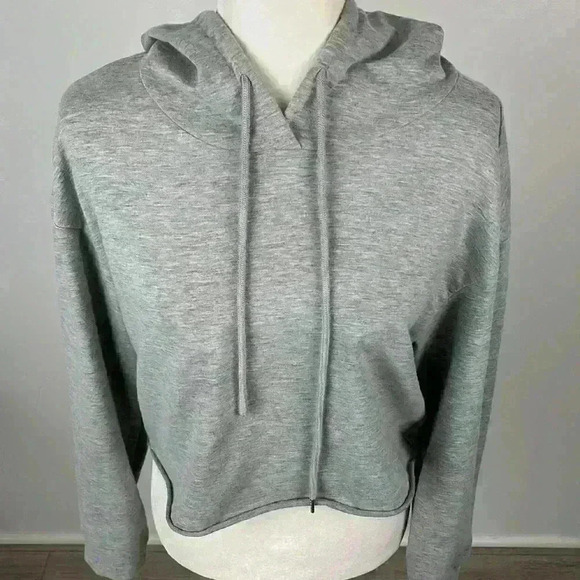SHEIN Light Grey Cropped Hoodie Size M - Picture 2 of 9